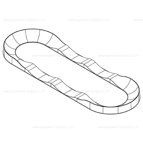 Circuit de pumptrack en polyester renforcé